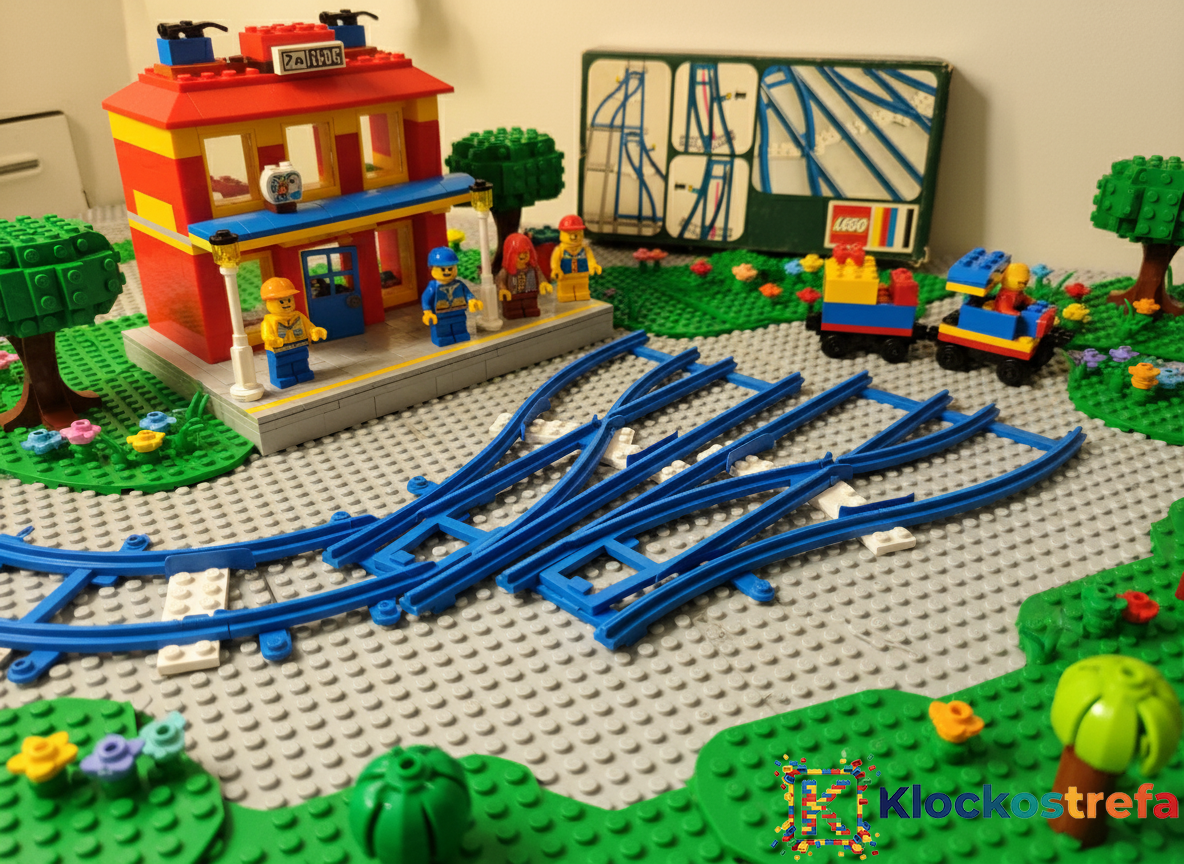 LEGO® 154 – Switch Track (Zwrotnice: lewa i prawa) z rocznika 1967